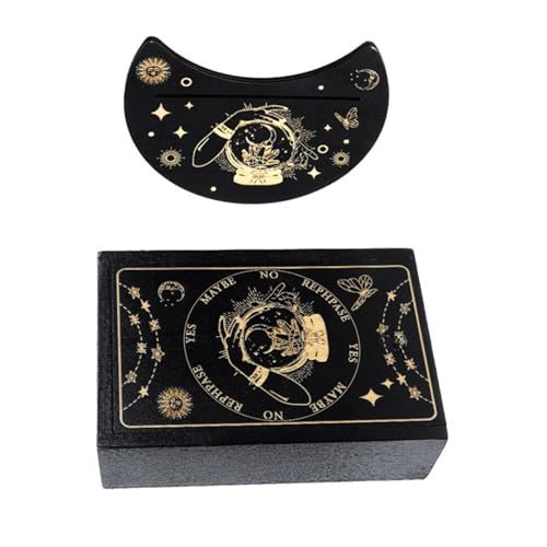 Spiel Tarot Karten Lagerung Box Holz Tarot Karten Fall Mit Karte Tragbare Karten Container Astrologie Schmuck Box von Glanhbnol