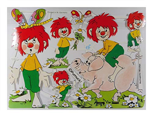 Glanzbilder EF 7080 Pumuckl mit Schwein Libelle Blume Posiebilder Deko GWI 728 von Glanzbilder