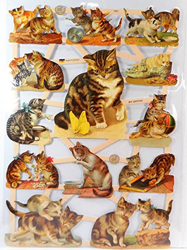 Glanzbilder Katze Cat EF 7407 Oblaten Posiebilder Scrapbook Deko GWI 311 von Antec