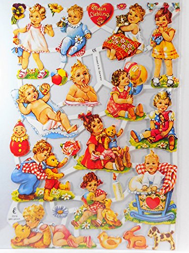 Glanzbilder Kinder Baby EF 7018 Oblaten Posiebilder Scrapbook Deko GWI 337 von Glanzbilder