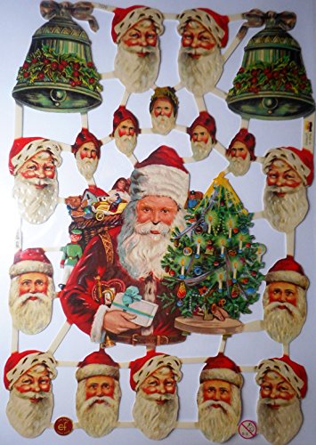 Glanzbilder Weihnachten Weihnachtsmann EF 7220 Oblate Posiebilder Scrapbook Deko GWI 459 von Glanzbilder