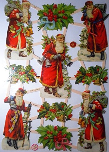 Glanzbilder Weihnachten Weihnachtsmann EF 7361 Oblate Posiebilder Scrapbook Deko GWI 476 von Glanzbilder