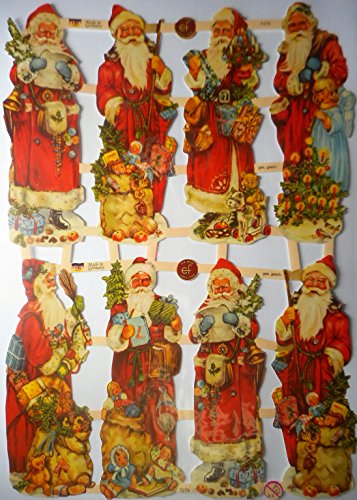 Glanzbilder Weihnachten Weihnachtsmann EF 7379 Oblate Posiebilder Scrapbook Deko GWI 445 von Glanzbilder