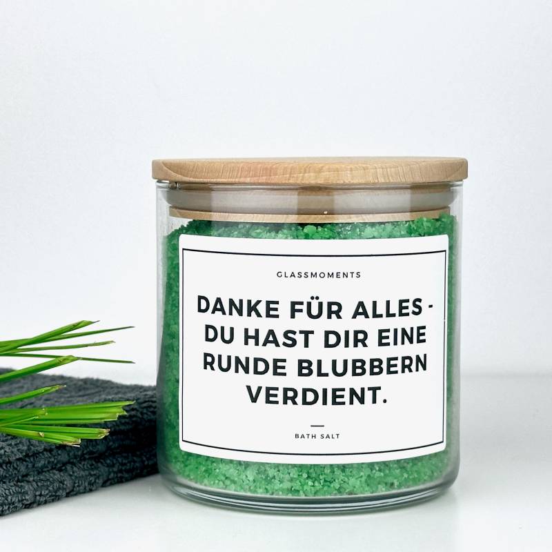 Badesalz Behälter Mit Lustigem Spruch | Glas, Holzdeckel Lustiges Geschenk Geburtstag Danke Sagen Mutter Kollegin Oma Freundin Deko Bad von GlassMomentsDE