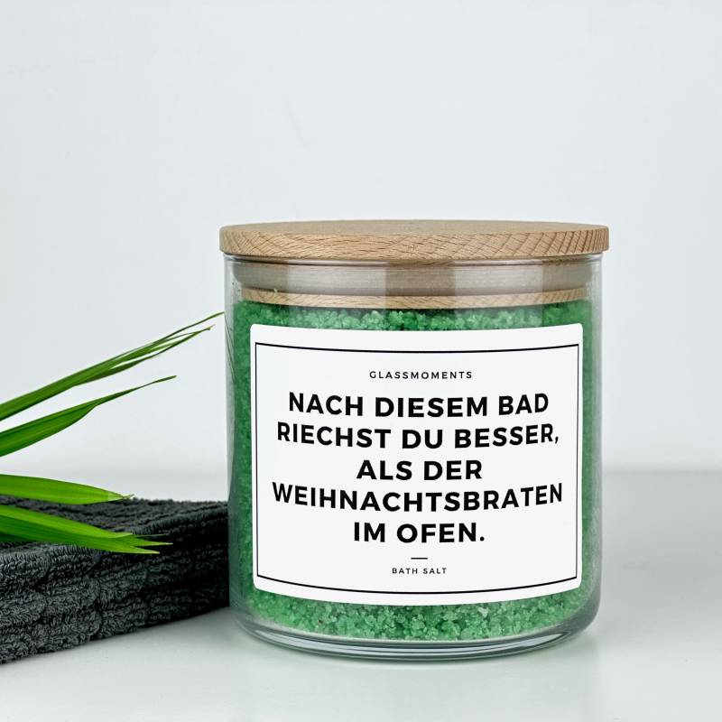 Badesalz Behälter Mit Lustigem Spruch | Glas, Holzdeckel Lustiges Geschenk Weihnachten Bruder Schwester Freund Beste Freundin Mutter Frau von GlassMomentsDE