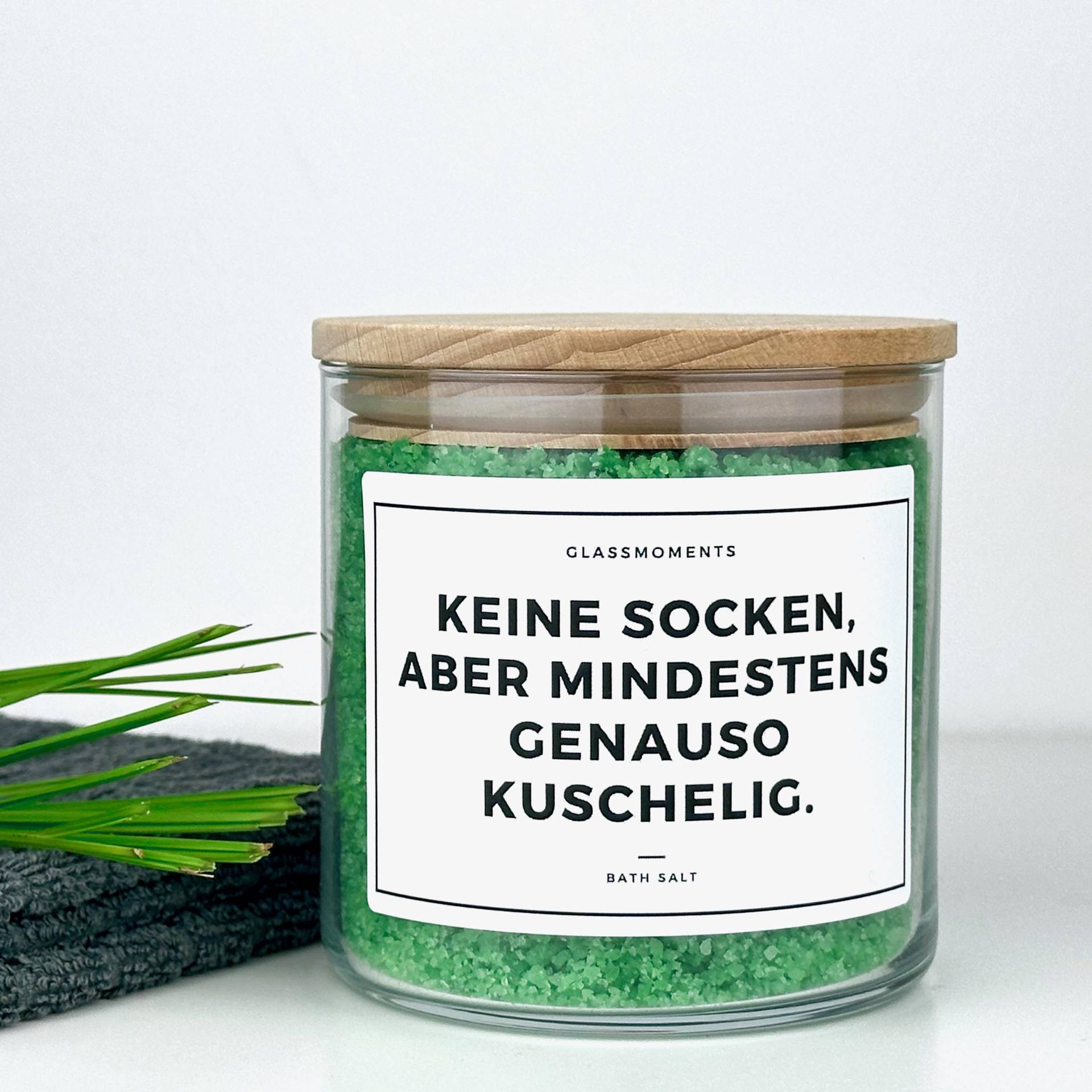 Badesalz Behälter Mit Lustigem Spruch | Glas, Holzdeckel Lustiges Geschenk Weihnachten Bruder Schwester Freund Beste Freundin Socken von GlassMomentsDE