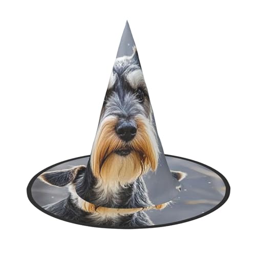 GlbnSHeric Hexenhüte Halloween Kegel Zauberer Hut entzückender Schnauzer Hexenhüte Halloween Hut Kostüm Cosplay von GlbnSHeric