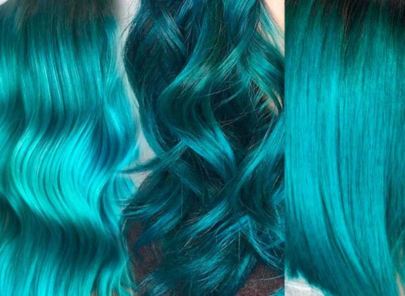 Tiefe Teal Haarverlängerung, Aqua Clip in Strähnen, Aplat, Ozean, Strand, Sommer, Highlights, Schickes Haar von Gleaise