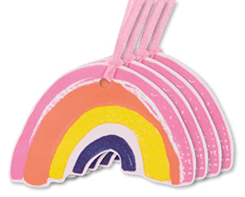 Glick 4 Stück Regenbogen Geschenkanhänger, Multipack Geschenkanhänger für Geburtstag Regenbogen, Regenbogen Geburtstag Geschenkanhänger für Geschenkverpackung von Glick