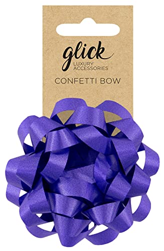 Glick Luxus-Geschenkschleife violett, violette Schleife zum Verpacken von Geschenken, lila Geschenkschleife zum Aufkleben von Glick