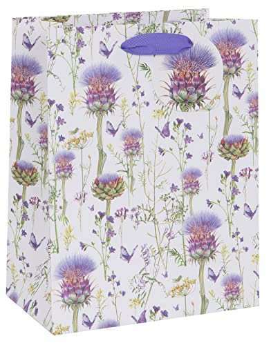 Glick Luxus-Geschenktüte, mittelgroße Geschenktüte, Feier-Geschenktüte, Pizazz-Artischocken-Distel-Geschenktasche, Geschenkverpackungstasche, 180 x 200 x 180 mm, mehrfarbig von Glick