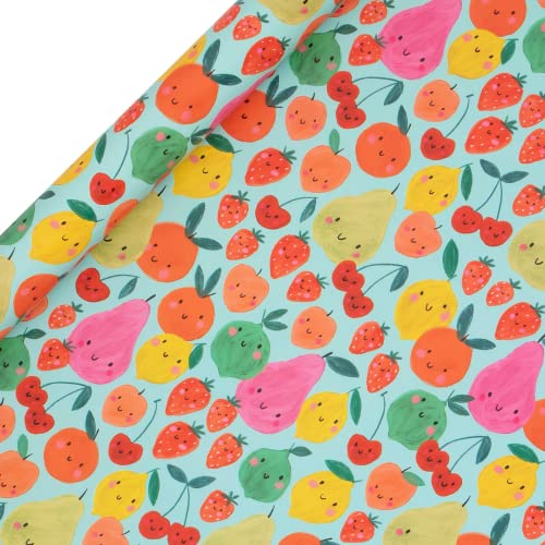 Glick Luxus Roll Wrap, Fruit Cocktail Geschenkpapier, 4 m x 70 cm, für Geburtstage und andere Anlässe, Mehrfarbig Glick Luxus Roll Wrap, Fruit Cocktail Geschenkpapier, 4 m x 70 cm, für Geburtstage und andere Anlässe, Mehrfarbig von Glick