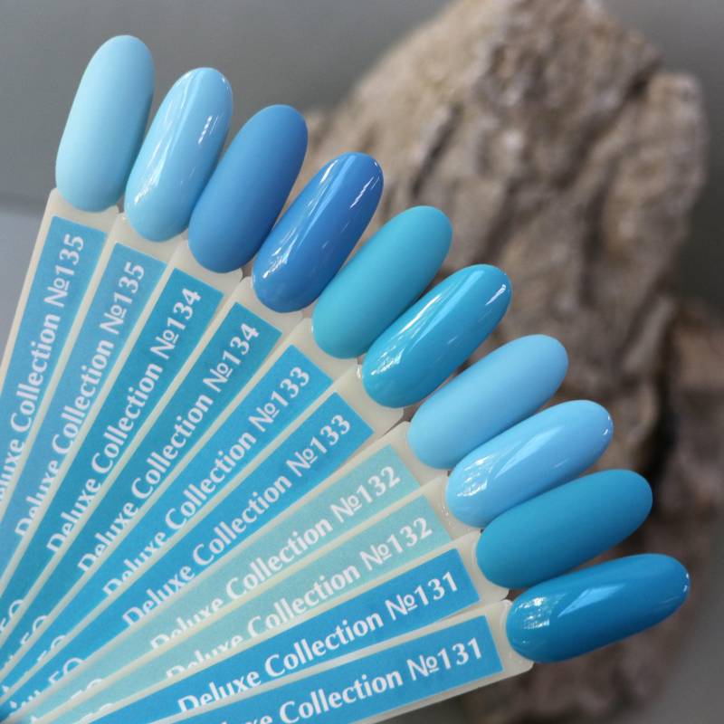 Komilfo Blau Gel Polish Grau Nagellack Aqua Varnish Sky Nails Maniküre Nail Art von Glifada