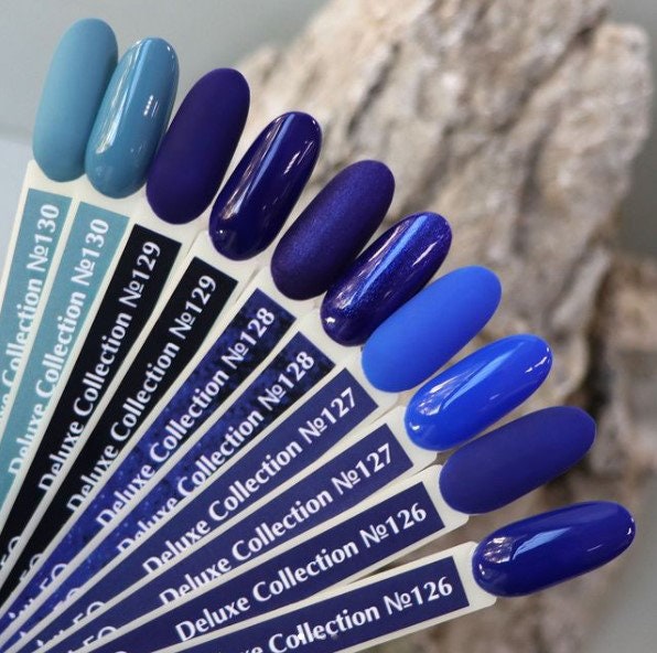 Komilfo Dunkelblau Gel Polish Navy Aqua Nagellack Royal Blau Lack 8Ml Nailart von Glifada