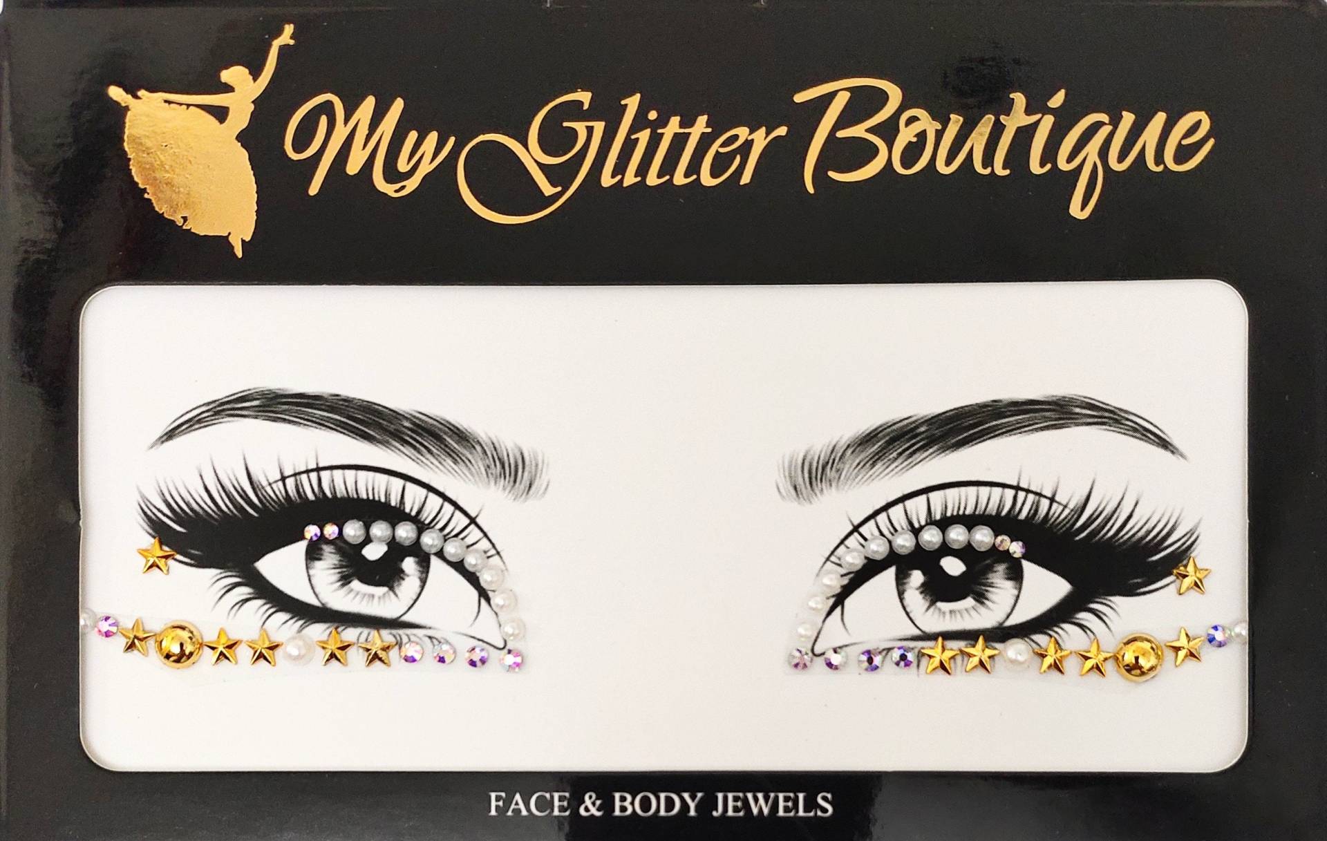 Mgb Gold Star Eyeliner Aufkleber/Party Juwelen Festival Edelsteine von GlitterboutiqueGB