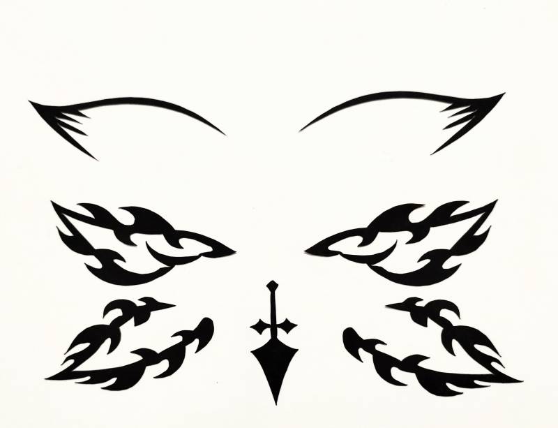 Mgb Party Schmuck, Selbstklebende Eyeliner/Gesichtssticker, Strasssteine/Halloween von GlitterboutiqueGB