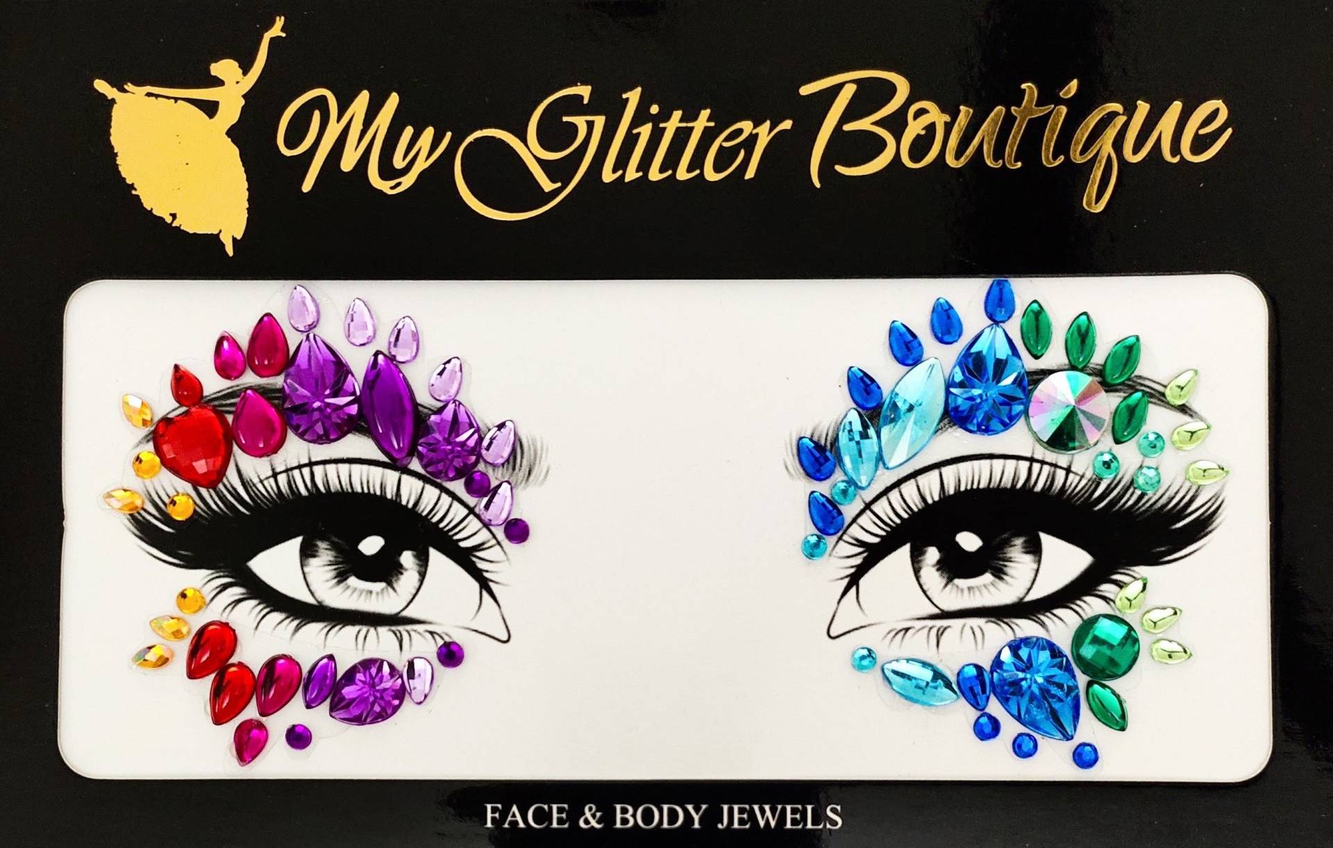 Mgb Pride Rainbow Face Jewels/Festival Gesichtsaufkleber Crystal Gems von GlitterboutiqueGB