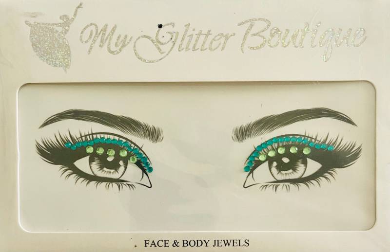 Mgb Selbstklebender Grüner Eyeliner/ Party Juwelen/Gesichtsaufkleber/ Gesichts Juwelen/ Aufkleber/ Festival Aufkleber von GlitterboutiqueGB