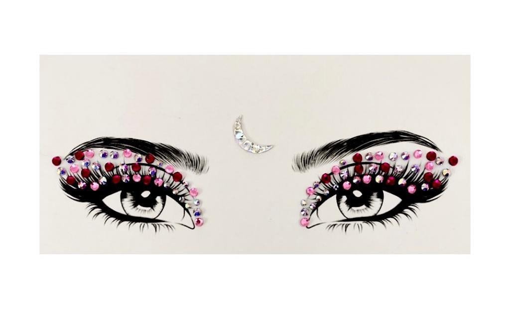 Mgb Selbstklebender Pink Eyeliner/Gesicht Edelsteine Party Festival Juwelen Strass von GlitterboutiqueGB