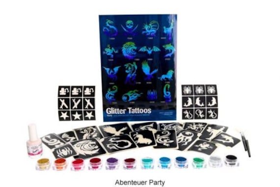 Abenteuer Party, Glitzertattoo Set von Glitzertattoos