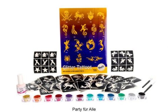 Glitzertattoo Set, Party Time von Glitzertattoos