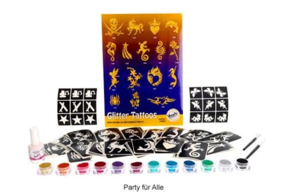 Glitzertattoo Set, Party Time von Glitzertattoos