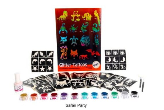 Glitzertattoo Set - Safari Party von Glitzertattoos