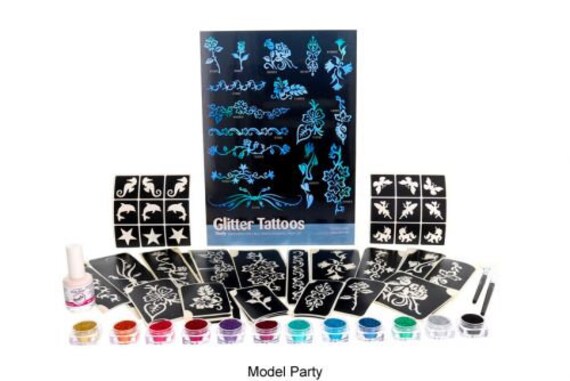 Model Party, Glitzertattoo Set von Glitzertattoos