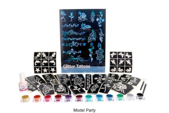 Model Party, Glitzertattoo Set von Glitzertattoos