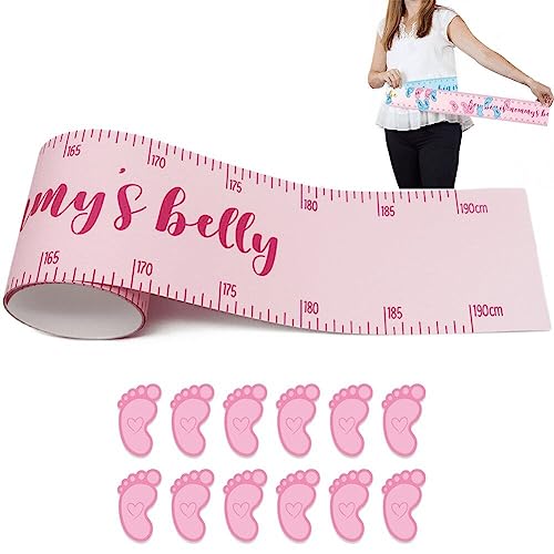 Glixoft Gender Reveal Party-Aufkleber, Bauchmaßband-Schild, Bauchmaßband Für Babyparty. Messen Sie Den Babybauch von Glixoft