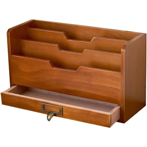 Glixoft Holz-Organizer-Box, Mehrzweck-akten-Organizer, Schreibtisch-schublade, Aufbewahrungsbox, Aktenschrank, Sortierbox Für Lebensmittel, Bürobedarf, Aufbewahrung von Glixoft