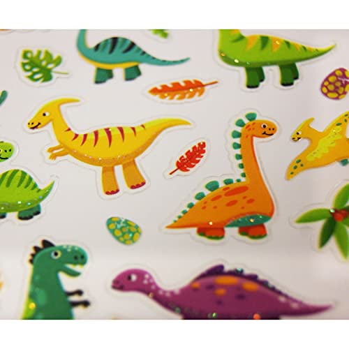 Aufkleber - Lustige Dinosaurier - Glitter - 1,8 cm von Global Gift