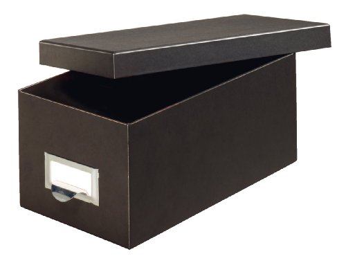 Globe-Weis /Pendaflex Karteikarten-Aufbewahrungsbox aus Faserplatte, 7,6 x 12,7 cm, Schwarz (3 x 5BLA) von Globe-Weis