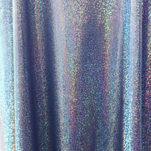 Glitzer-Polyester-Gewebe, 1,5 m x 50 cm, hellviolett, glänzend, glitzernd, holografischer Gaze-Stoff für Kleidung, Nähen, DIY, Party-Dekoration von Globellapro