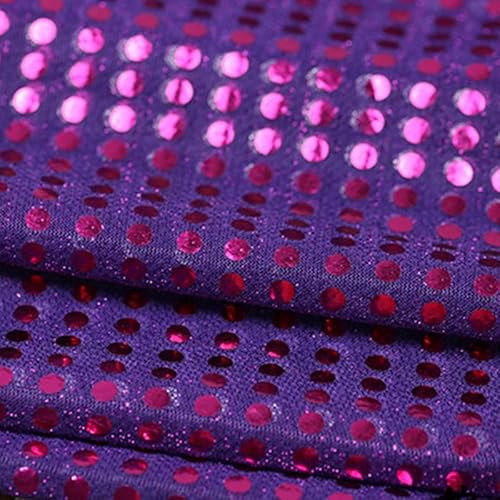 Paillettenstoff, 1,1 m x 1 m, lila Pailletten, Glitzer, Polyester, Punkte, Netzstoff für Glitzerkleidung Paillettenstoff, 1,1 m x 1 m, lila Pailletten, Glitzer, Polyester, Punkte, Netzstoff für Glitzerkleidung von Globellapro
