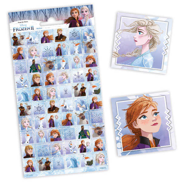 60 Frozen Mini-Sticker, 1 Bogen, 20cm x 10cm von Globos Europe BV