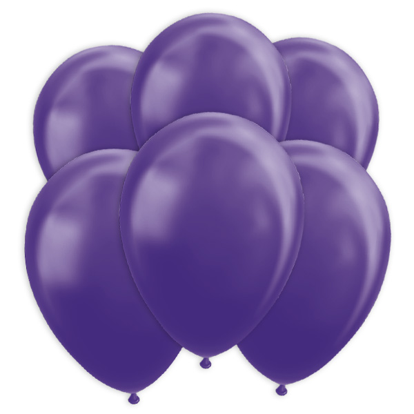 Lila Metallic-Ballons, 10 Stk., 30cm von Globos Nordic