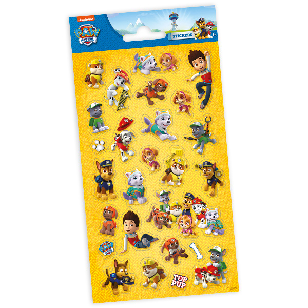 Paw Patrol Mitgebsel Glitzerstickerbogen  mit 26 Stickern von Globos Nordic