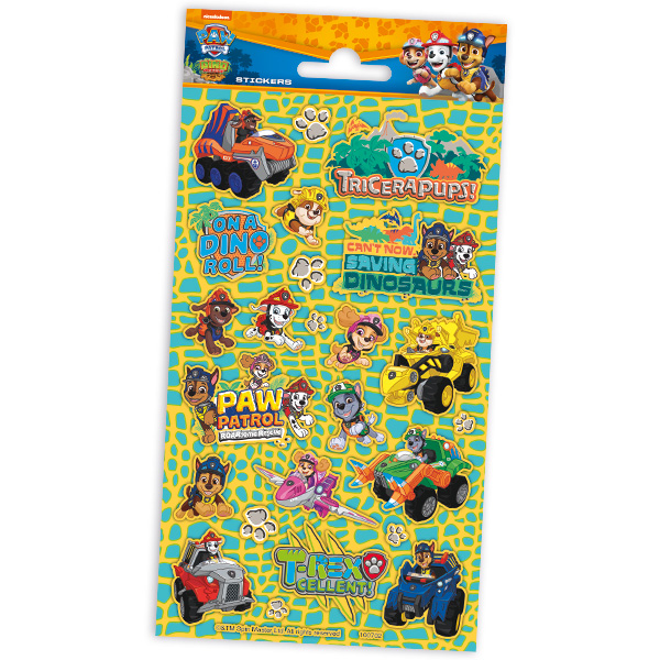 Stickerbogen "Paw Patrol Dino Rescue" mit 24 Stickern von Globos Nordic