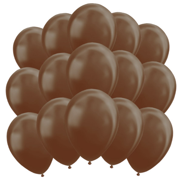 Braune Latex-Ballons im 100er Pack, Ø 12,7cm von Globos