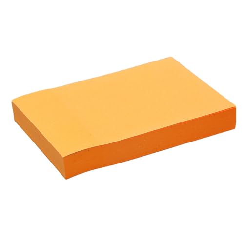 Glomora 1 Packung 100 Blatt Haftnotizen, selbstklebende Papierseitenersteller, Memo-Index-Erinnerungsregisterkarten für den Heim- und Bürogebrauch, 76 x 50 mm (Fluoreszierender Typ Orange) von Glomora