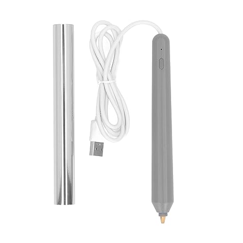 Glomora Bolígrafo de lámina caliente, bolígrafo de estampado de lámina térmica USB, herramienta de artesanía de ABS, pluma de lámina de inicio, bolígrafo de lámina térmica USB (Silver) von Glomora