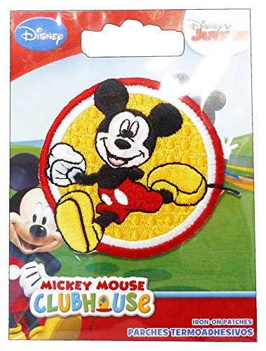 Glooke Selected Applikation Mickey Maus Patches Sortiert, Polyester, Mehrfarbig, 53 mm x 64 mm von Glooke Selected