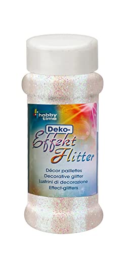 GLOREX 6 2817 395 - Deko-Effekt-Flitter, 60 ml, perlmuttfarben, gutdeckender Flitter zur Gestaltung von Schmuck, Armbändern, Halsketten, Accessoires und als Dekoration von Glorex