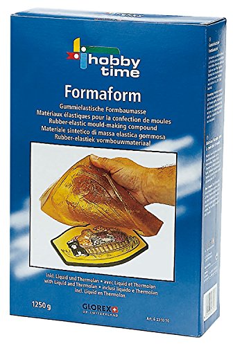 Glorex 6 2310 10 - Formaform, gummielastische Formbaumasse, 1250 g, mit Liquid und Thermoplan, aus natürlichen gelatineartigen Stoffen von GLOREX