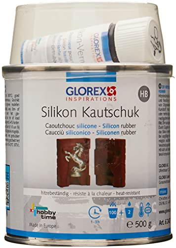 Glorex 6 2407 407 - Silikon Kautschuk RTV HB, hitzebeständig, 500 g Abformmasse von GLOREX