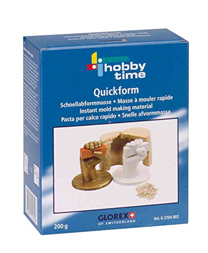 Glorex 6 2704 002 - Quickform Schnellabformmasse, 200 g, natürliche Stoffe, ungiftig und hautfreundlich, für Kinder geeignet von GLOREX