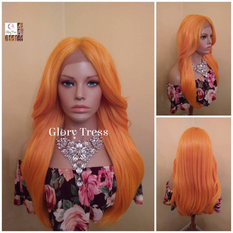 Lace Front Perücke, Orange Locker Lockig, Yaki Textur, Glory Tress Im Verkauf // Gladness von GloryTress