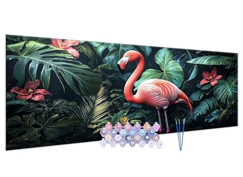 Malen nach Zahlen Children from 5 6 7 8 9 10 Years Girls Paint by Numbers Flamants roses Adult Children Beginners with Canvas Brushes Acrylic Pigment mit Rahmen for Gifts and Home Dekor 30x60cm H-228 von Glslmznq