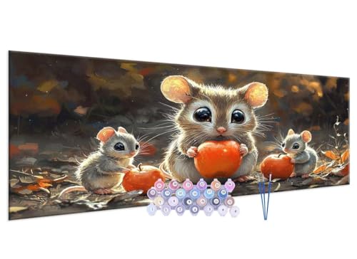 Malen nach Zahlen Children from 5 6 7 8 9 10 Years Girls Paint by Numbers Mignon souris Adult Children Beginners with Canvas Brushes Acrylic Pigment mit Rahmen for Gifts and Home Dekor 100x200cm H-253 von Glslmznq